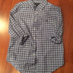 Boys long sleeves blue polo